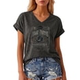 thumbnail image 3 of JCCXIN Dolly Portrait T Shirts For Women Short Sleeve V-Neck Country Music Star Parton Vintage Graphic Tees, 3 of 5