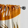 thumbnail image 3 of Boho Curtains 63 Inch Length Mid Century Light Filtering Curtains for Living Room Orange Abstract Leaves Dining Room Curtain Rainbow Modern Geometric Kitchen Curtain Colorful Window Drape 2 Panels, 3 of 6