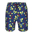 thumbnail image 3 of Susaid Lemons And Chili Print Men's Swim Trunks Hawaiian Bathing Mesh Lining Suit Swimsuits Beach Shorts with Pockets-X-Large, 3 of 6