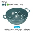 thumbnail image 2 of Uxcell Kitchen Colander Set, Plastic Mesh Strainer Baskets with Handles-Light Blue+Army Green+Green(3 Pcs), 2 of 5