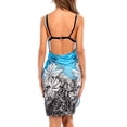 thumbnail image 6 of DODOING Womens Cover up Beach Dress Summer V Neckline Floral Bikini Swimwear Bathing Suit Cover Up Wrap Mini Beach Dress, 6 of 6