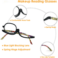thumbnail image 4 of 2Pcs/Set Makeup Reading Glasses for Women Magnifying Flip Down Cosmetic Readers with Spring Hinge, 4 of 6