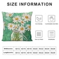 thumbnail image 5 of PHYHOO Hello Spring Pillow Covers, Floral Daisy Bloom Mason Jar Green Blue Farmhouse Decorative Throw Pillowcases for Home Sofa Couch Decoration, 5 of 5