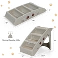 thumbnail image 2 of Gymax Folding Plastic Pet Stairs 4 Step Ladder for Small Dog & Cats Grey, 2 of 10