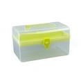 thumbnail image 2 of HAXMNOU Transparent Portable Tool Storage Box, Clear Organizer with Multiple Compartments for Crafts, Tools, Office Supplies, and Small Household Items, Yellow, 2 of 2