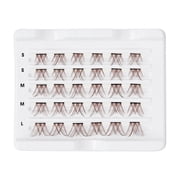 Kiss Falscara False Eyelashes, Lash Extensions, 10mm-14mm, Brown, 24 Lash Clusters