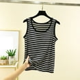 thumbnail image 2 of Seductiva Women's Slim-Fit Camisole Women Y2K Sleeveless Striped Spaghetti Strap Crop Tank Backless Slim Fit Aesthetic Going Out Tops Women with Chest Cushion Tank Summer Sleeveless Tops Womens Tops, 2 of 8