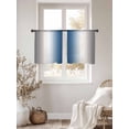 thumbnail image 2 of Gray Blue Sheer Curtains for Living Room Bedroom Modern Gradient Geometric Sheer Curtains 45 Inch Long 2 Panels Set Light Filtering Curtain Window Treatments Drapes for Dining Room, 2 of 6