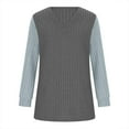 thumbnail image 4 of miqiqism Great discounts！Colorblock Shirts for Women Tunic Pullover Top Tendy Long Sleeve Crewneck Loose Blouse Knitwear Fall Winter,Z#01_Dark Gray,XX-Large, 4 of 6