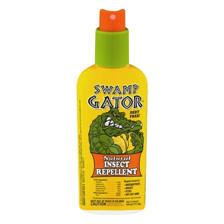 Swamp Gator Natural Mosquito Insect Repellent, 6 oz Deet Free
