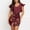 Wine, variant on Ichaunyi Summer Dresses Sexy Womens Sleeveless Floral Printed Bodycon Holiday Party Short Mini Dress