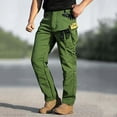 thumbnail image 4 of Mens Cargo Pants Waterproof Flexcamo Hiking Pants Outdoor Ripstop Hunting Fleece Lined Pants Multi Pockets, 4 of 8