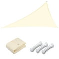 thumbnail image 1 of Yescom 7FT 97% UV Block Triangle Sun Shade Sail Decor Patio Pool Garden Yard Lawn Carport Cover Net Awning Off White, 1 of 10