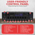 thumbnail image 2 of Pyle 400W Stereo Amplifier Receiver - BT Home Audio Amplifier with USB/SD Readers, FM Radio, 3.5mm Aux, Phono, Optical & Coaxial Inputs, LED Display, Mic Inputs, Built-in 2 in 1 HDMI Switch, 2 of 7