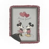 Springs Creative Red, Black Mickey Mouse Minnie Mouse Polyester Throw, 55" x 43"