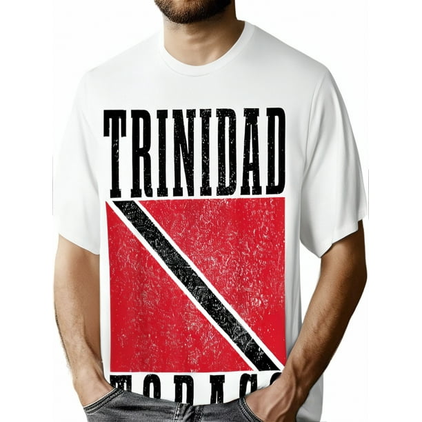 Camiseta con la bandera de Trinidad y Tobago para adultos, hombres, mujeres, adolescentes, jóvenes y ocio.