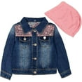 thumbnail image 5 of Peacolate 2-11Y Little&Big Girls Sequin Denim Jacket Children Embroidery Jean Outerwear,Butterfly,6-12Months, 5 of 7