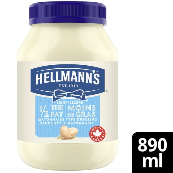 Hellmann’s Light Half Fat Mayonnaise‑Type Dressing with Canadian Cage‑Free Eggs, 890 mL