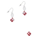 thumbnail image 2 of Delight Jewelry Silvertone Small 3-D Red Present Box with Bow Silvertone Leaf French Earrings, 2 of 5