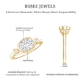 thumbnail image 5 of Rosec Jewels 1ct Lab Grown Diamond Ring - 6x8 mm Oval Engagement Ring - EF-VS Quality, 14K Yellow Gold, US 5.50, 5 of 8