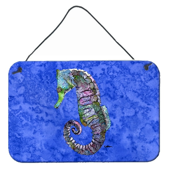 Carolines Treasures 8639DS812 Seahorse Wall or Door Hanging Prints 8HX12W multicolor