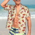 thumbnail image 7 of Zufioo Cartoon Popcorn Hawaiian Shirt for Men,Beach Shirts Tropical Vacation Shirts,Sleeve Casual Button Down Shirt with Pocket for Travel,Beach,Party,daily,XX-Large, 7 of 7