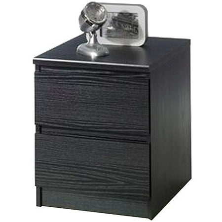 Laguna Nightstand, Black Wood Grain