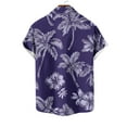 thumbnail image 5 of ZRGHAOYLQ Men's Slim Fit Palm Tree Printed Hawaiian Button-Down Dress Shirt Short Sleeve Lapel Beach Tshirts Plus Size Summer Tropical Vacation Shirts, 5 of 5