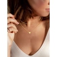 thumbnail image 2 of FOCALOOK Layered Initial Choker Necklaces for Women Tiny Heart Letter Y Pendant Adjustable Beaded Chain Birthday Valentine's Day Jewelry Gifts, 2 of 8