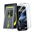 thumbnail image 1 of xixishop for iPhone 15 Pro Screen Protector - [Auto Dust-Remove][Zero Bubble] Anti Reflective Full Coverage HD 9H+ Tempered Glass Military Grade 10X Shatterproof,Anti Fingerprint,Anti Scratch,2 Pack, 1 of 1
