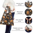 thumbnail image 5 of 5 Pack Foldable Shopping Bag,Happy Halloween Pumpkin Pattern Reusable Grocery Bags with Pockets,Large Reusable Tote Bags with Handles Waterproof & Lightweight, 5 of 6