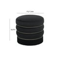 thumbnail image 2 of Lakka Black Velvet Ottoman, 2 of 12