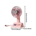 thumbnail image 3 of Aesthetic Retro Desk Fan with Digital Display – USB Rechargeable Quiet Table Fan, Portable Mini Cooling Fan for Dorm Room, Office, Bedroom & Study Desk, Beige, 3 of 6