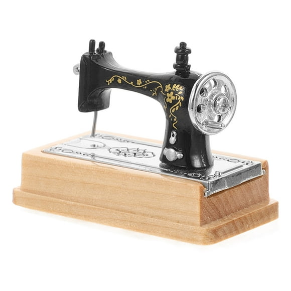 Mini máquina de coser, modelo de mini casa, máquina de coser para micropaisajismo
