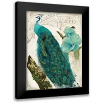 Sophie 6 12x14 Black Modern Framed Museum Art Print Titled - Les Paons I