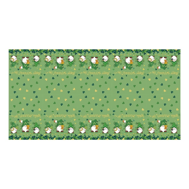 Irish Flannel Tablecloth St Pat's Traditional Design for Dining Kitchen Table Holiday Celebration Durable Easy Clean