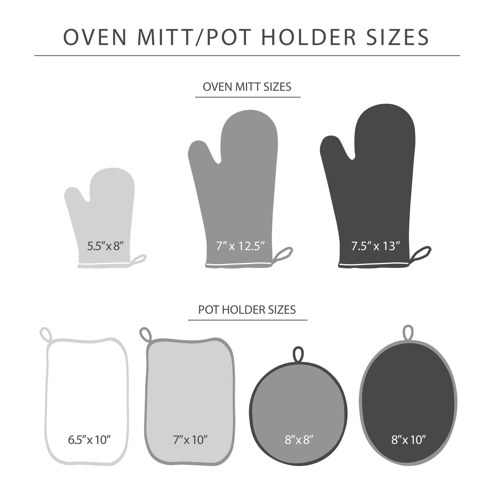 KitchenAid Asteroid Mini Oven Mitt 2-Pack Set, Pebbled Palm Green , 5.5"x8"