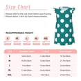 thumbnail image 3 of Balery Teal And White Polka Dot Camisón de princesa para niñas, pijama de algodón con mangas abullonadas, suave y bonito.-Small, 3 of 6