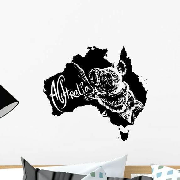 Koala as Australian Symbol Wall Decal Wallmonkeys Peel and Stick Animal Graphics (18 in W x 16 in H) WM502944