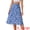 Blue White, variant on DARING DIVA Women's Floral Print A-Line Midi Skirt Skirts S Black