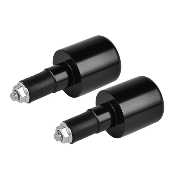 2 contrapesos de aluminio para manillar de motocicleta Suzuki de 7 u 8 pulgadas (22 mm) Negro