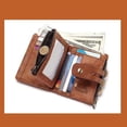 thumbnail image 3 of Mens Wallet Cowhide Leather Wallet Credit Card Holder RFID Bifold Brown, 3 of 8