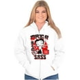 thumbnail image 3 of Kanji Style Betty Boop Major Sass Zip Hoodie Sweatshirt Women Brisco Brands S, 3 of 5