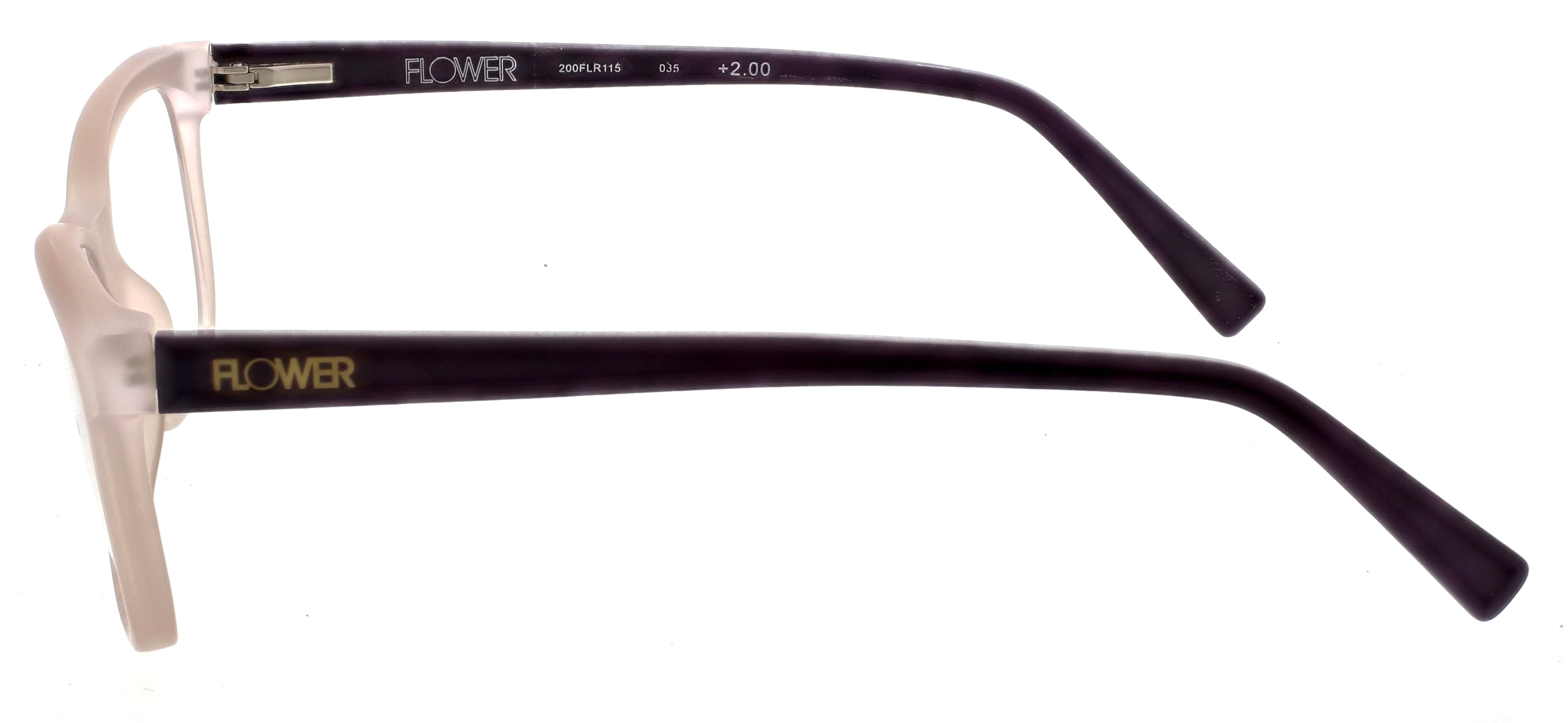 Flower by Drew Barrymore Frankie Clear/Plum 2.50 Reading Glasses