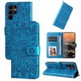 thumbnail image 1 of Funda tipo cartera GANGXUN para Samsung Galaxy S23 Ultra , diseño girasol, cuero PU, soporte, cierre magnético, tarjetero, 1 of 5