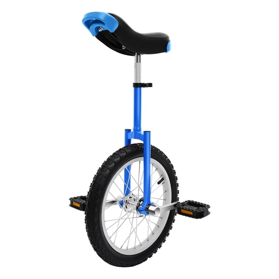 Blue Color Outdoor Wheel Unicycle, Height Adjustable Unicycle, Cycling, Balance Training One Wheel Bike