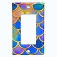 thumbnail image 5 of Metal Light Switch Plate Outlet Cover Mermaid Blue Yellow MER014, 5 of 13