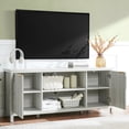 thumbnail image 4 of OAKHAM Fluted Tv Stands, Entertainment Center for 65 Inch Tv, Mid Century Modern TV Console with Doors Cabinet, Media Console with Storage, Pale Oak, 4 of 11