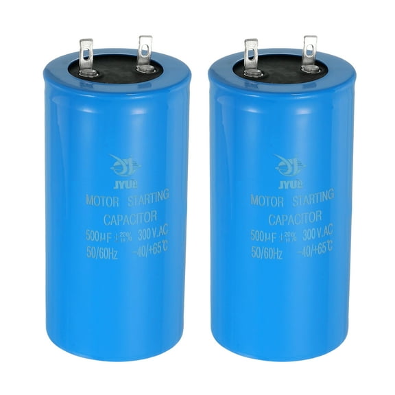 Uxcell 2Pcs Motor Start Capacitor, 500uf 300V CD60 Running Capacitor Starting Capacitor for Air Conditioners, Electric Motor Starts Running