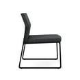 thumbnail image 4 of Lesro Gansett Steel and Fabric Waiting Room Guest Armless Guest Chair in Black/Adler Nocturnal, 4 of 5